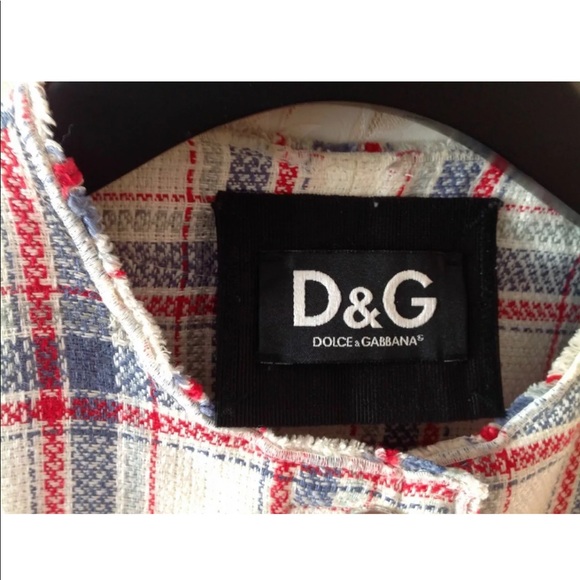 Dolce and Gabbana plaid linen jacket blazer - Picture 2 of 5